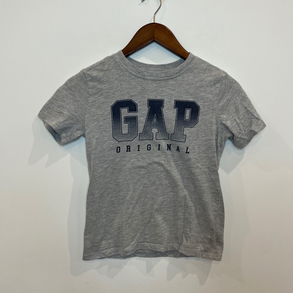 Gap Kids Boys Gray Graphic Tee Shirt M 8 Gap Original Logo Short Sleeve